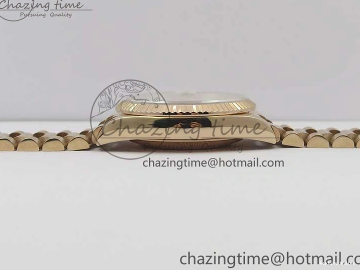 0111 Sophisticated Day-Date 36 RG 128239 Bp Maker Best Edition Silver Dial on RG President Bracelet 3132